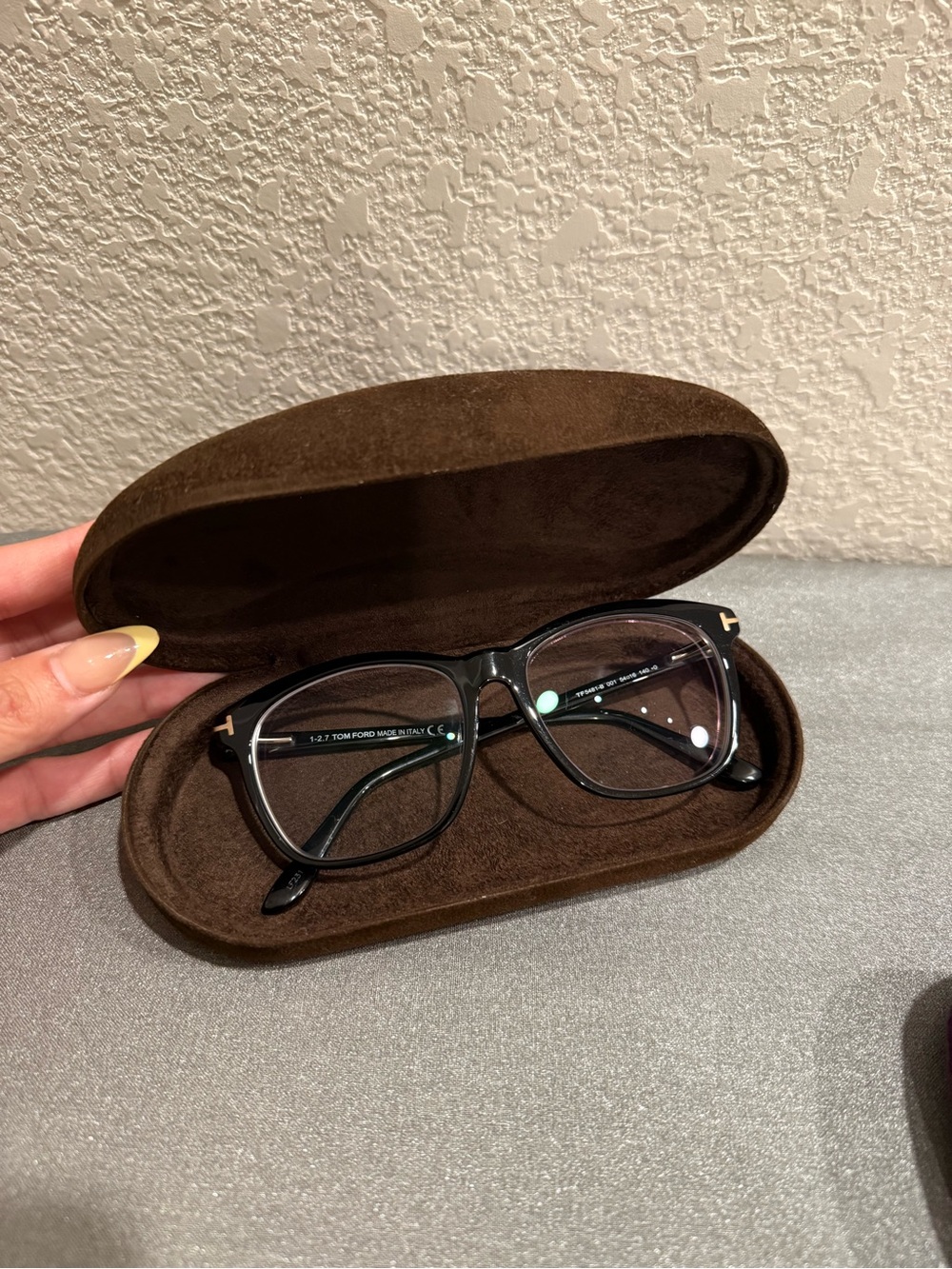 Tom Ford Black Oversized Square Optical Glasses